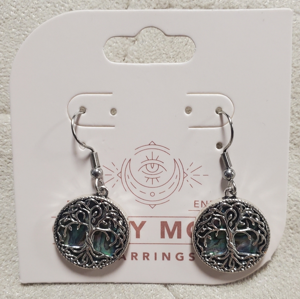 Silver tree of life earrings